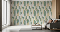 Modern Textured Hand Painted Geometries Charm Wallpaper⁠