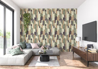 Modern Textured Hand Painted Geometries Calm Wallpaper⁠