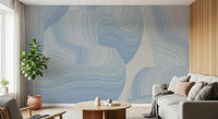 Cerulean Waves Abstract Wall Mural