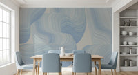 Cerulean Waves Abstract Wall Mural