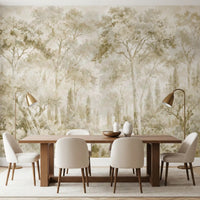 Oatmeal Mist Tuscan Forest Path Wall Mural