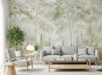 Eucalyptus Green Tuscan Forest Path Wall Mural