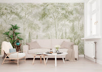 Eucalyptus Green Tuscan Forest Path Wall Mural