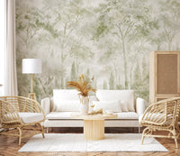 Eucalyptus Green Tuscan Forest Path Wall Mural