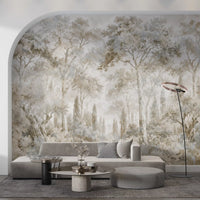 Misty Tuscan Forest Path Wall Mural