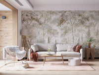 Misty Tuscan Forest Path Wall Mural