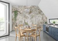 Misty Tuscan Forest Path Wall Mural