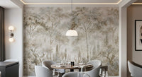 Misty Tuscan Forest Path Wall Mural