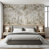 Misty Tuscan Forest Path Wall Mural