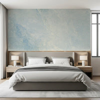 Cool Azure Marble Slab Texture Wall Mural