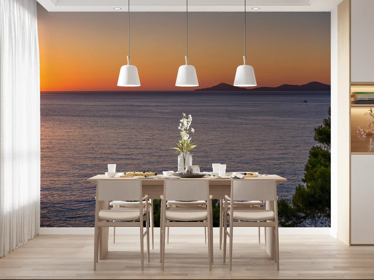 Mediterranean Sunset Horizon Wall Mural