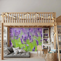 Abstract Floral Lavender Harmony Wall Mural