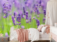 Abstract Floral Lavender Harmony Wall Mural