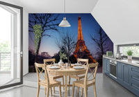 Architectural Twilight Parkscape Wall Mural