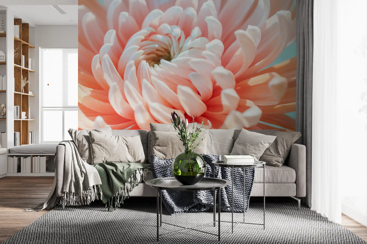 Coral Bloom Macro Detail Wall Mural