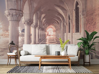 Stonework Corridor Perspective Wall Mural