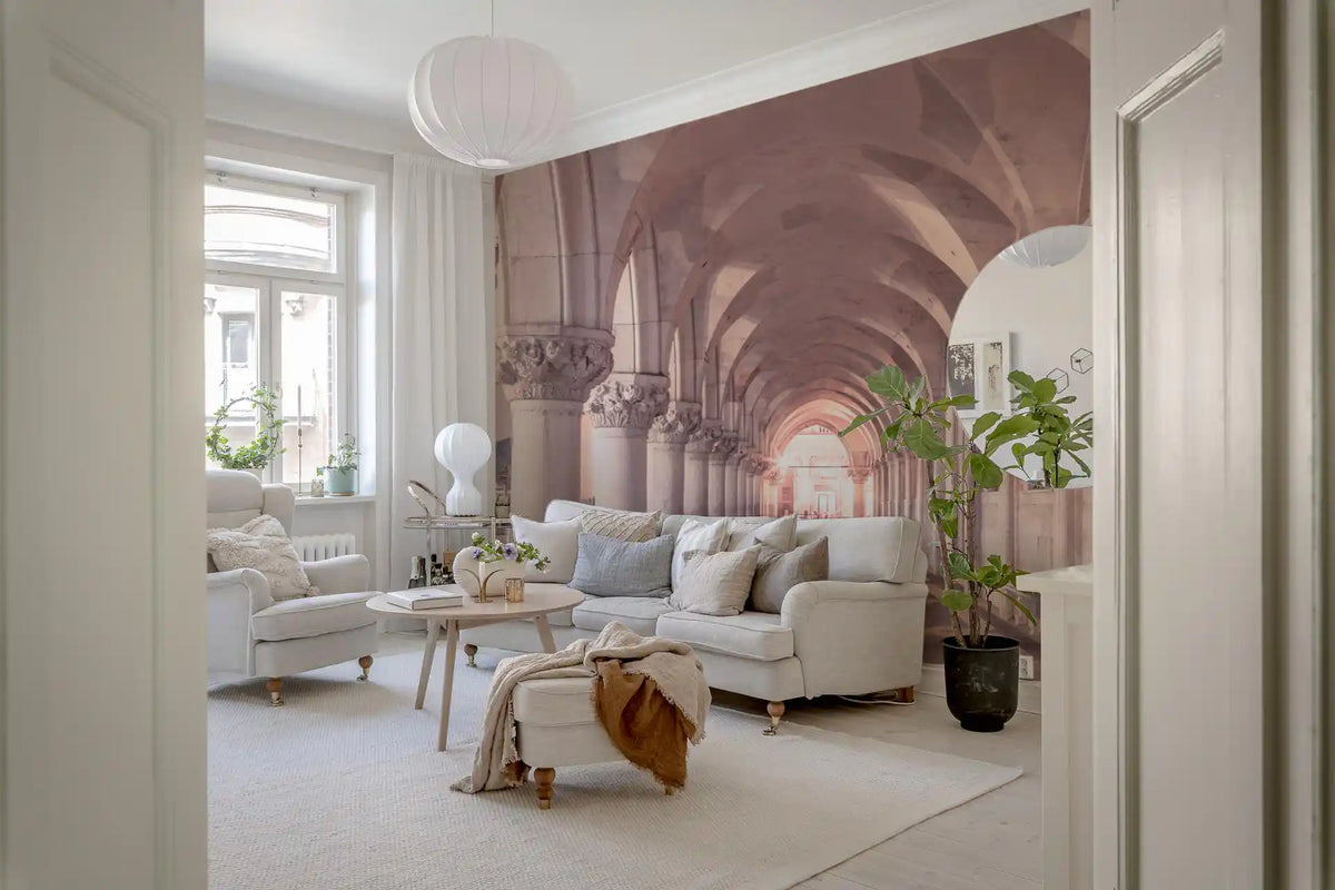 Stonework Corridor Perspective Wall Mural