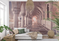 Stonework Corridor Perspective Wall Mural