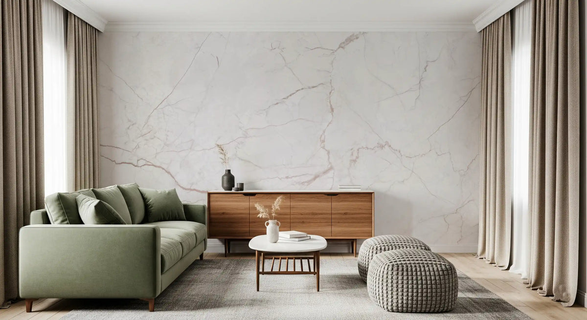 Calacatta Rose Vein Stone Wall Mural