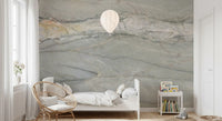 Serene Grey Marble Vein Wall Mural