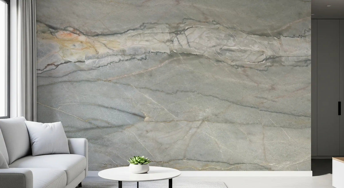 Serene Grey Marble Vein Wall Mural