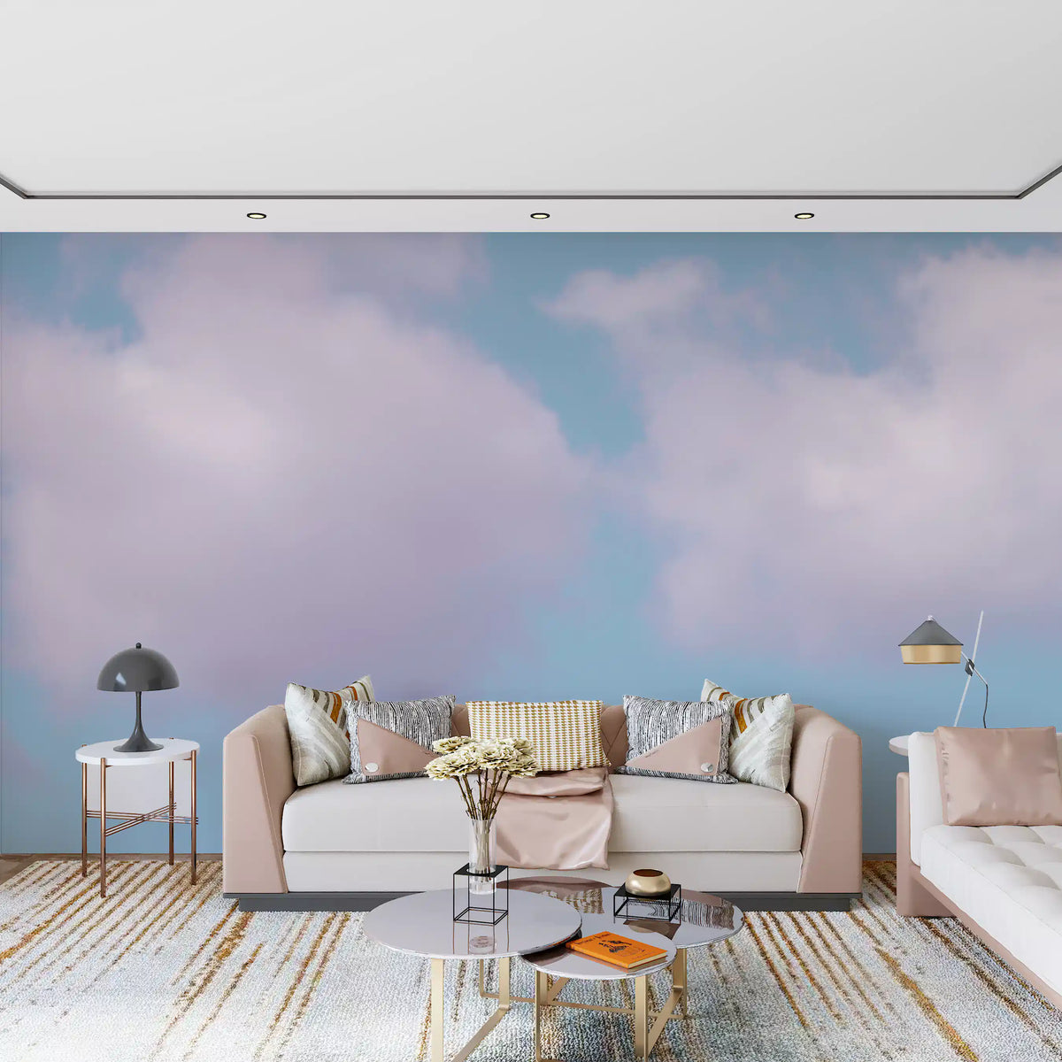 Minimalist Urban Dusk Silhouette Wall Mural