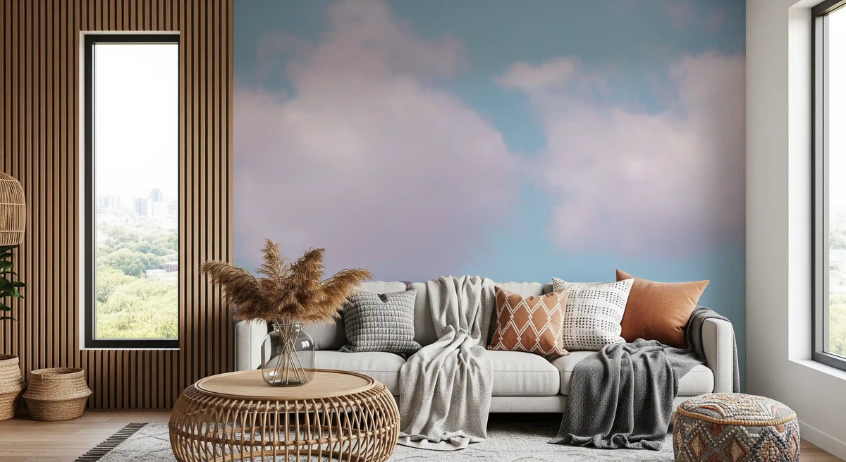 Minimalist Urban Dusk Silhouette Wall Mural