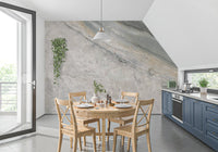 Serene Grey Marble Texture Wall Mural