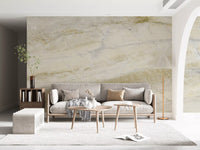 Cream and Ochre Marble Veins Wall Mural