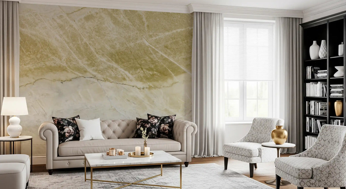 Golden Vein Natural Stone Texture Wall Mural