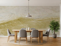 Golden Veined Ocher Stone Texture Wall Mural