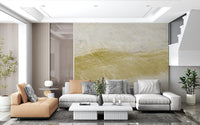 Golden Veined Ocher Stone Texture Wall Mural
