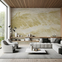 Golden Vein Natural Marble Stone Effect Wall Mural