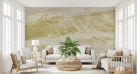 Golden Vein Natural Marble Stone Effect Wall Mural