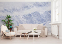 Azure Marble Veins Wall Mural