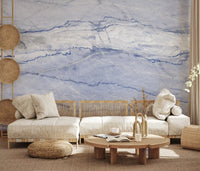 Azure Marble Vein Wall Mural