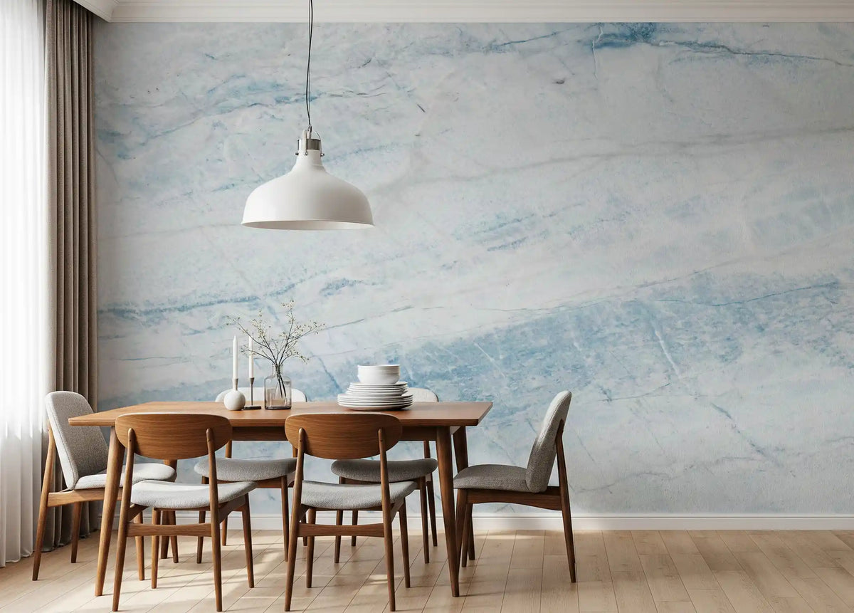 Azure Marble Vein Slab Wall Mural