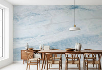 Azure Marble Vein Slab Wall Mural