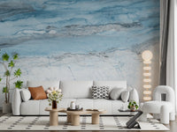 Cerulean Veined Marble Wall Mural