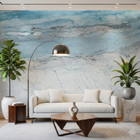 Cerulean Veined Marble Wall Mural