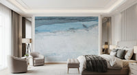 Cerulean Veined Marble Slab Wall Mural