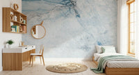 Cool Blue Marble Veins Wall Mural