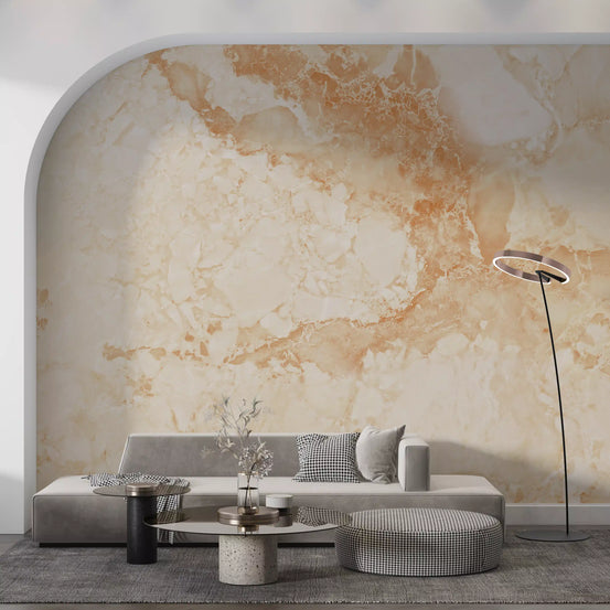 Natural Cream Marble Stone Texture Wall Mural