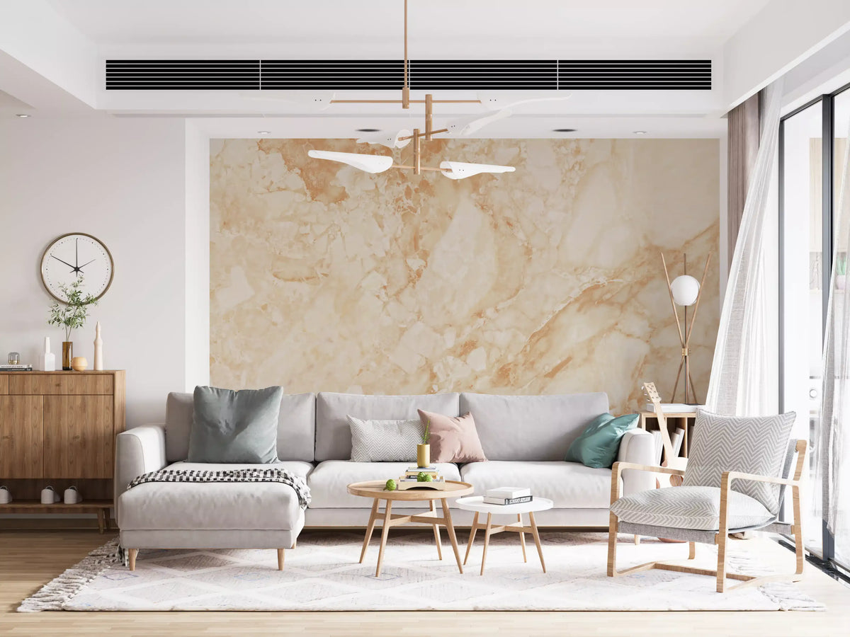 Cream And Sienna Marble Slab Wall Mural