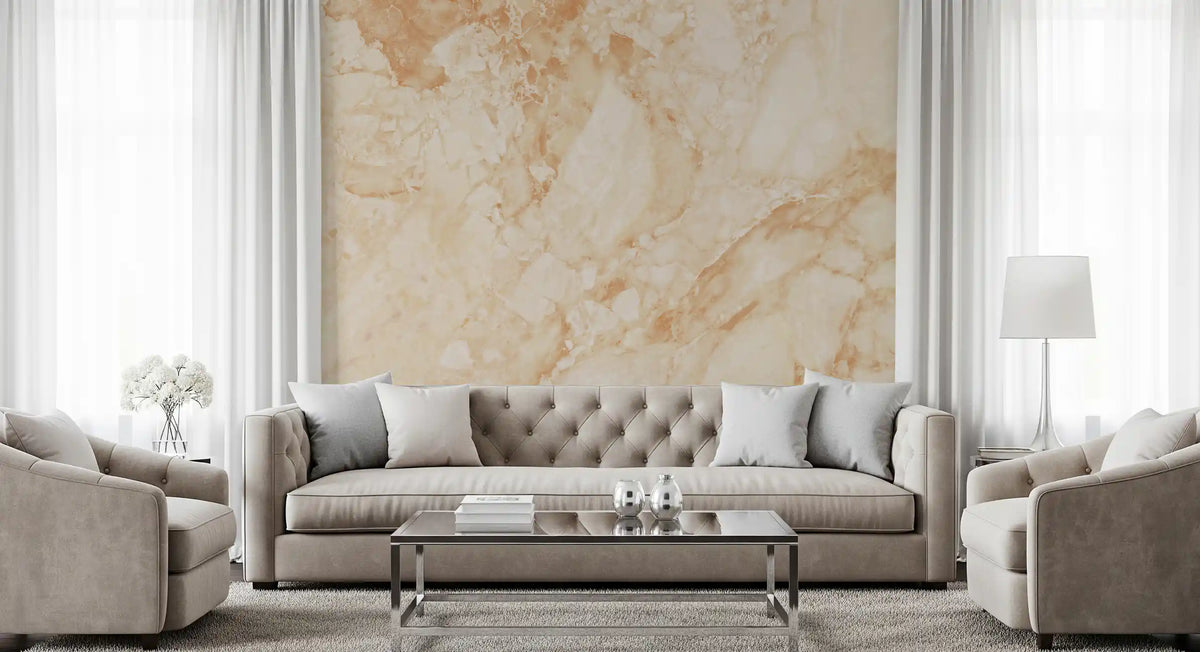 Cream And Sienna Marble Slab Wall Mural