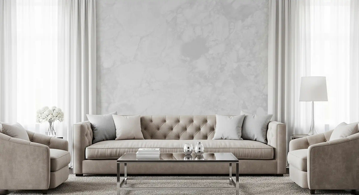 Minimalist White Marble Texture Wall Mural