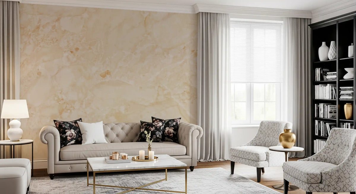 Cream Stone Texture Surface Wall Mural
