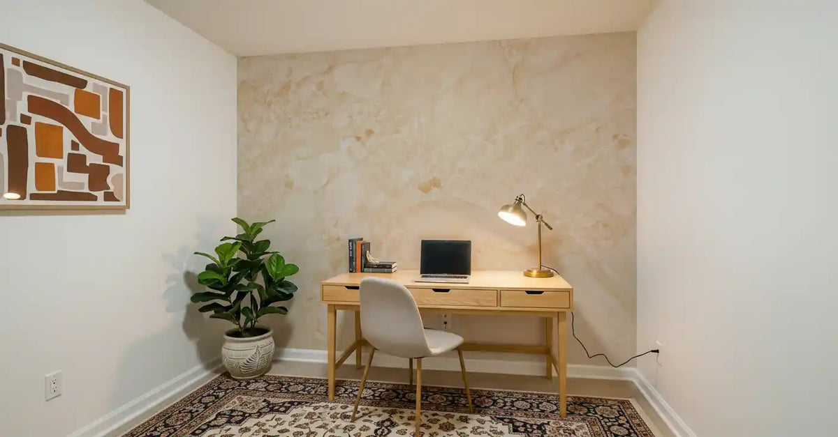 Cream Stone Texture Surface Wall Mural
