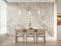 Neutral Stone Vein Texture Wall Mural