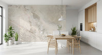 Natural Cream and Gray Marble Slab Wall Mural